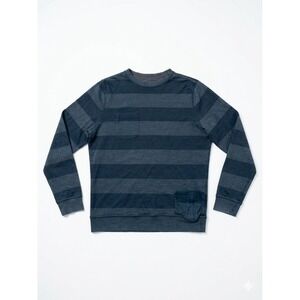 Vuori Shirt Mens Blue Sz L Long Sleeve Reversible Two-Toned Pocket Comfy Chunky